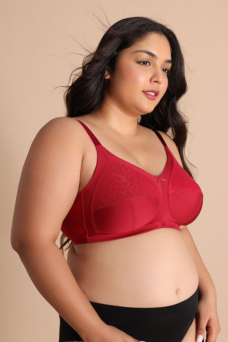Zivame True Curv Single Layered Non Wired Full Coverage Super Support Bra - Deep Claret — image 3